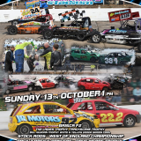 Stock Car & Banger Racing 13th October Smeatharpe Stadium 1pm