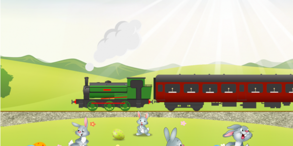 Easter Egg Special Steam Train Rides & Accessibility/Wheelchair Compartment; SUN 20th and MON 21st APRIL.