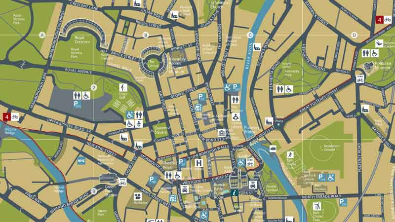 Tourist Map Of Bath