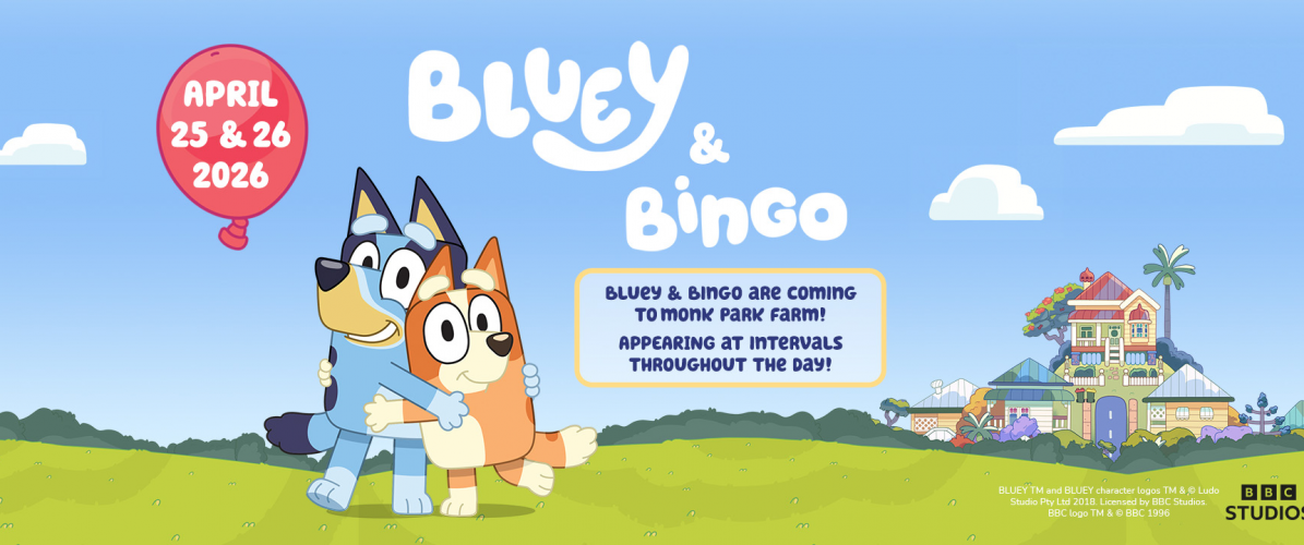 Bluey and Bingo Meet & Greet Includes all day Farm Admission 25th & 26th April