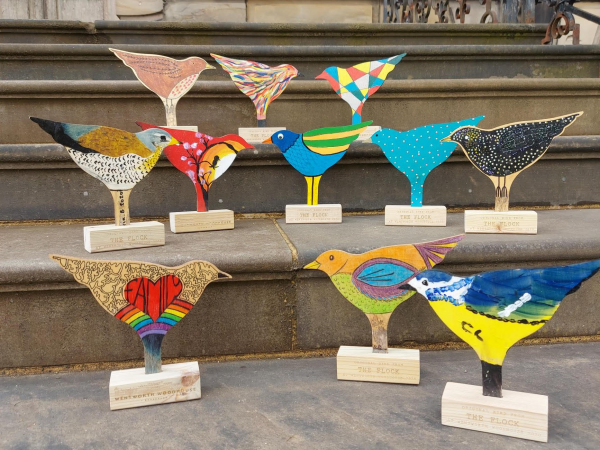 Flock Collectable Bird in Stand