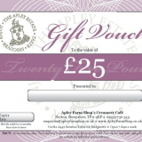Apley Gift vouchers, £5, £10, £25, £50 & £100