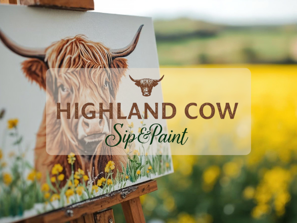 Highland Cow Sip & Paint
