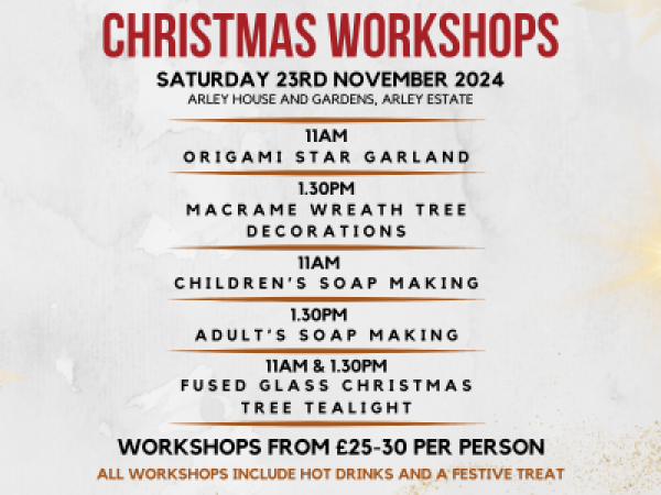 23rd November Craft Fair Christmas Workshops