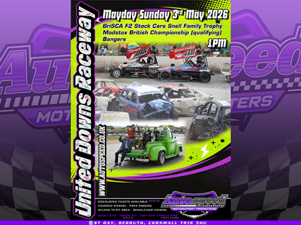 Spectator Tickets Mayday Sunday 3rd May 1pm United Downs Raceway