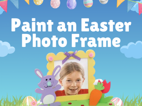 Paint your own Easter photo frame with example