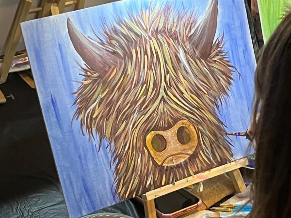 Highland Cow Paint & Sip Evening