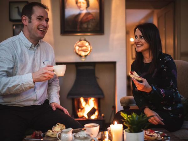 Fireside Afternoon Tea and Waterfall Walk for Two