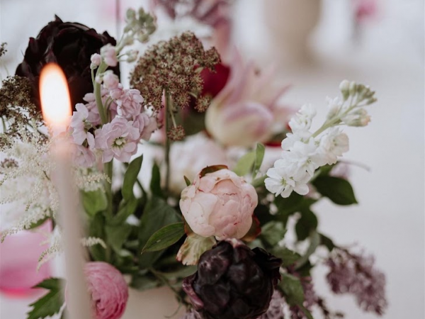 Mother's Day Flower Bowl with Periwinkle Barn
