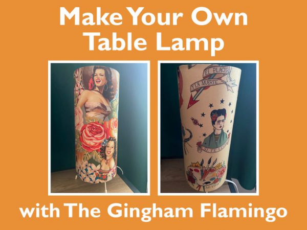Make your own floor lamp with The Gingham Flamingo at Barton Grange