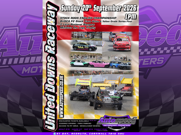 Spectator Tickets Sunday 20th September 1pm United Downs Raceway