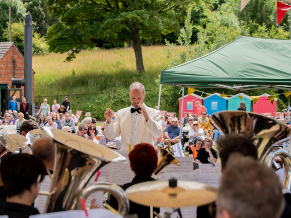 Bold as Brass, band performing at Hope Pit