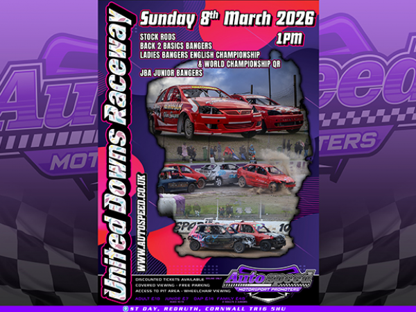 Spectator Tickets Sunday 8th March 1pm United Downs Raceway