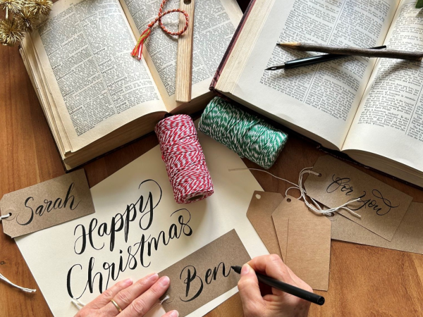 Christmas Calligraphy Workshop at Leaf Creative