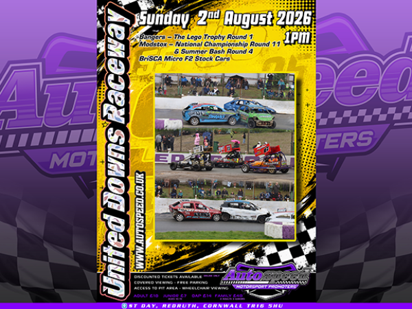 Spectator Tickets Sunday 2nd August 1pm United Downs Raceway