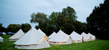 2 nights - Furnished Bell Tent (shared facilities) - sleeps up to 6 - 2021