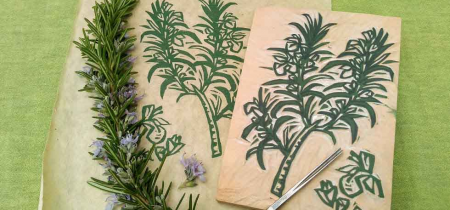 Herbal woodcuts: block cutting and printing