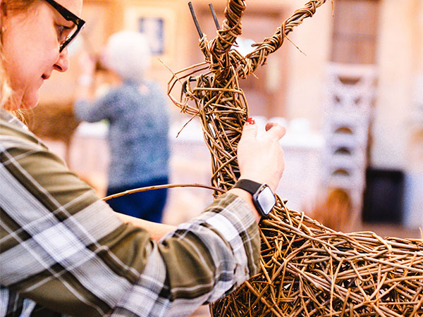 Willow Hare Weaving with Emma Stothard at Garrison Chapel 2025