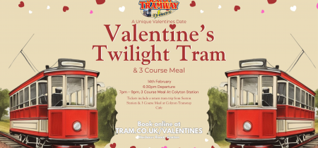 Valentines Twilight Tram and 3 Course Meal