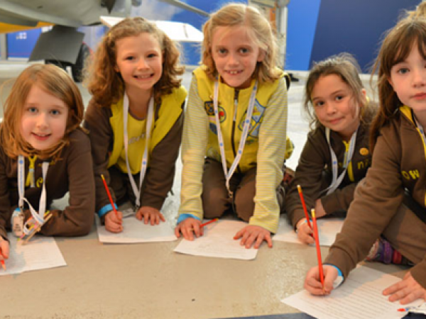Brownies Aviation Badge Day