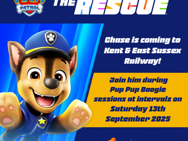 PAW Patrol Chase Visits! Train Tickets (Kent)