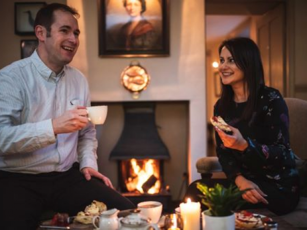 Fireside Afternoon Tea and Waterfall Walk for Two