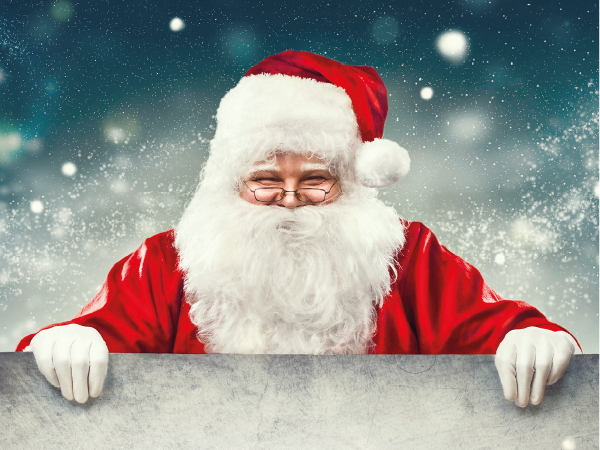 Welcoming Santa Smiling