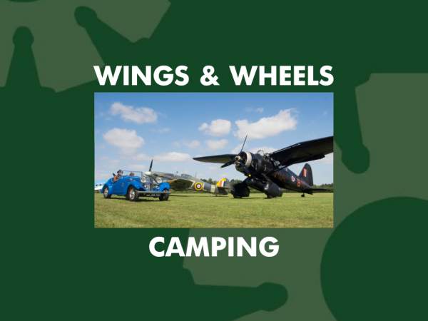 WINGS AND WHEELS AIR SHOW 2026 - CAMPING 2026 - SELECT DATE OF ARRIVAL ON CALENDAR, CONFIRM ADDITIONAL