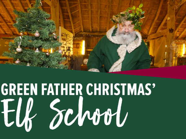 Green Father Christmas' Elf School