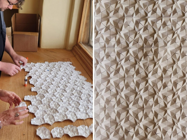 Phenomenology of Folding Space-Time: Light & Islamic Patterns
