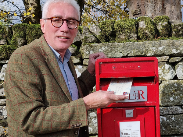 Alan Cleaver's talk: Cumbria’s Postal Paths. And a special Percy Kelly display.