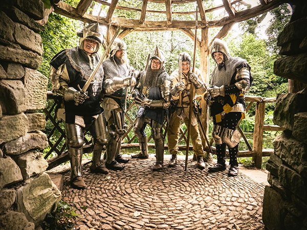 Medieval Knights in the Sunken Garden