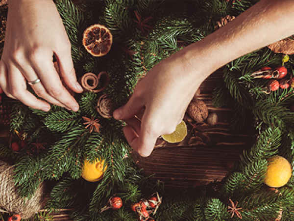 Wreath Making workshop at Willington