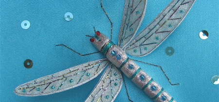 Stumpwork: dragonfly