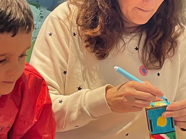 Family Easter Neurodiverse Tea Caddy and Bag Making