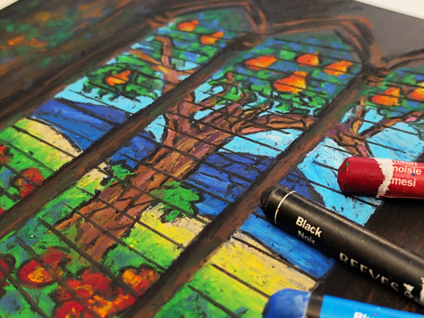 Adults Art Workshop - Stained Glass in Oil Pastels