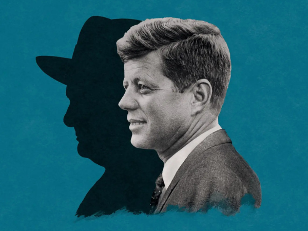 John F. Kennedy and Winston Churchill