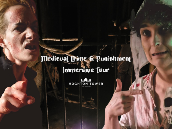 Dark passageway in underground passages at Hoghton Tower