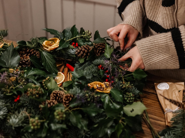 Festive Wreath Making Workshop at Barton Grange