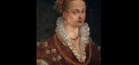 Credit: Fresco by Alessandro Allori representing Bianca Capello when young, Uffizi, Florence