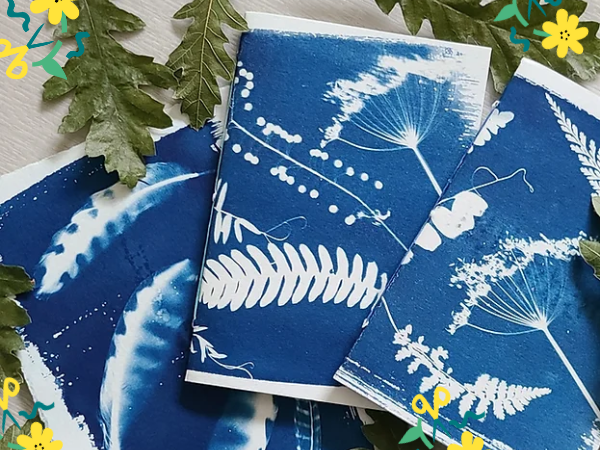 Botanical Cyanotypes & Bookmaking Workshop with Short & Few