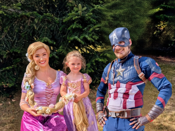 Long-Haired Princess and American Captain Hero