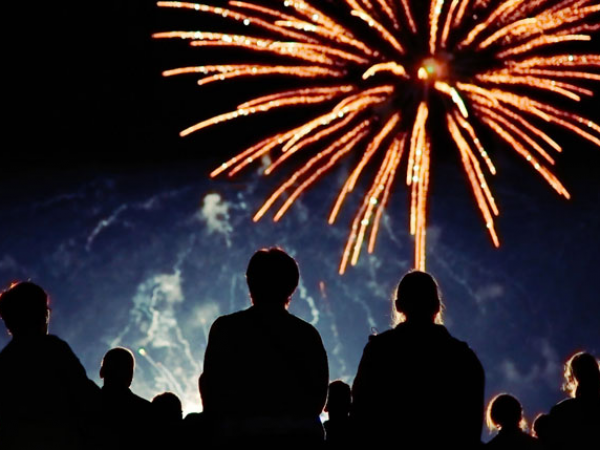Low-Bang Fireworks Display