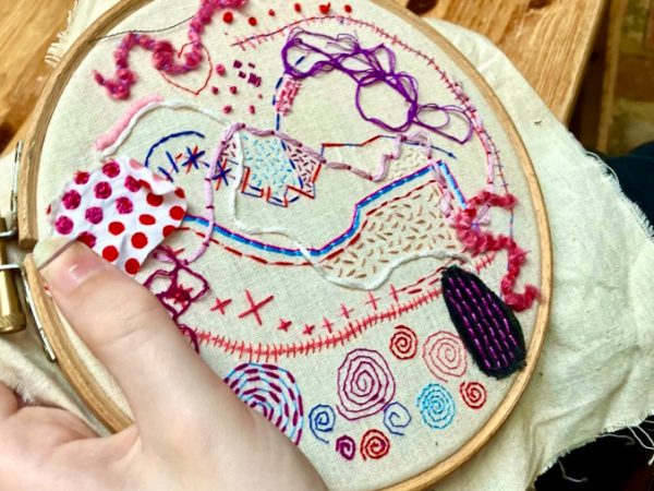 Experimental Stitch Inspired by the Dye Garden  for 11–16 year olds