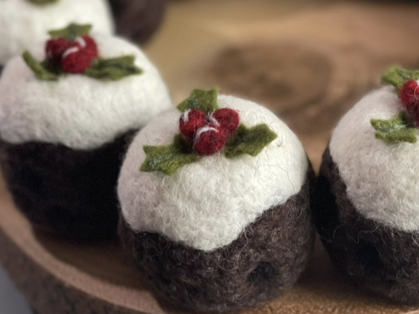 Christmas Pudding Needle Felting Workshop