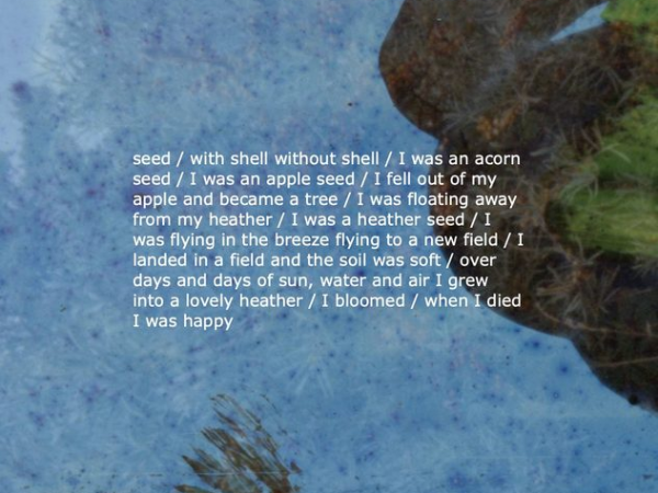 A still from 'What Matters' by Josh Bilton. A blue painting by a young person.