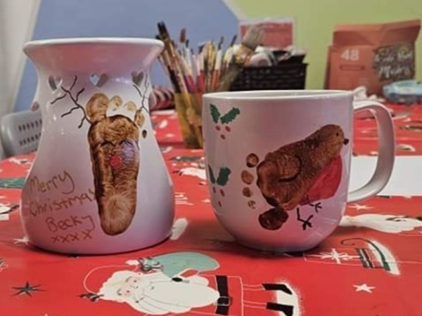 Adult Christmas Mug Painting