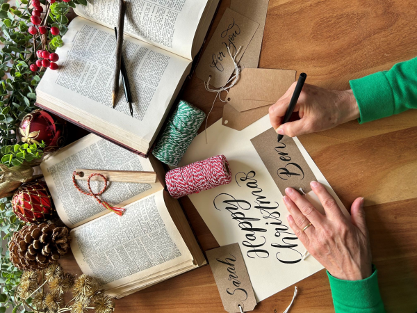 Christmas Calligraphy Workshop at Huntingdon