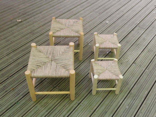 Make a woven top stool