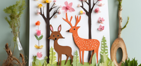 Easter Crafts: Spring Woodland Canvas